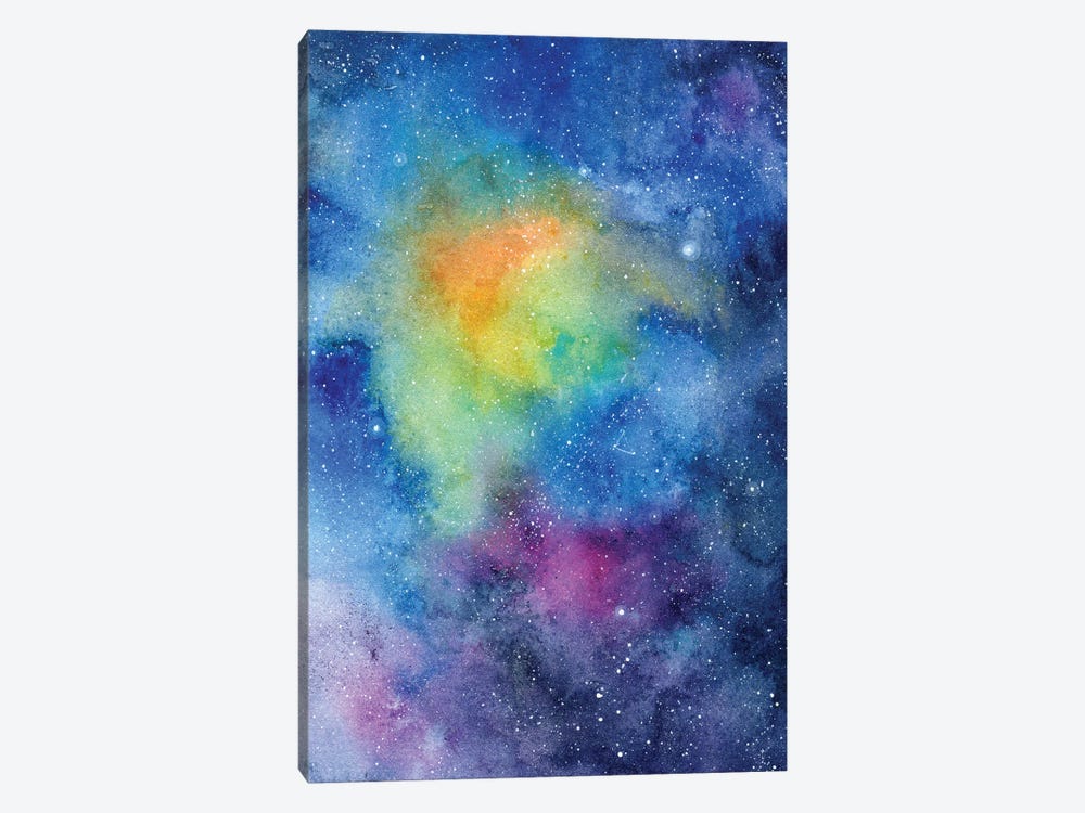 Colourful Galaxy by CreativeIngrid 1-piece Canvas Wall Art