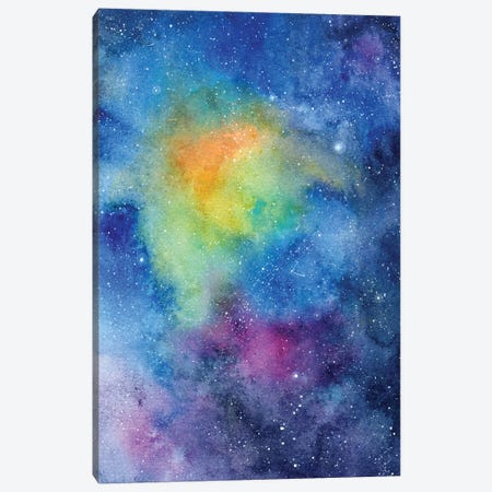 Colourful Galaxy Canvas Print #CIG78} by CreativeIngrid Canvas Art Print