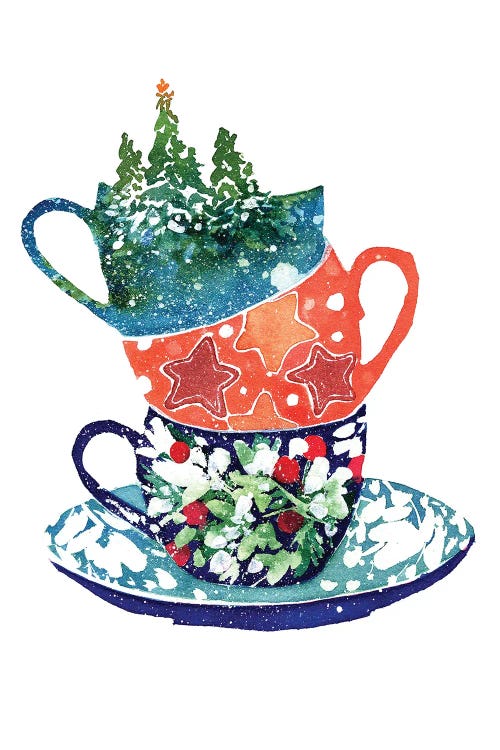 Christmas Stacking Cups by CreativeIngrid wall art