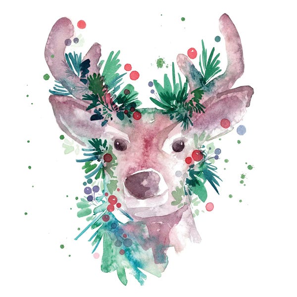 Christmas Animals: Evergreen Reindeer by CreativeIngrid