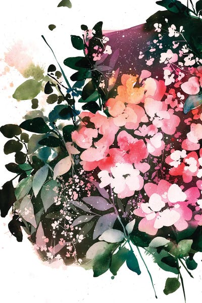 Floral Night by CreativeIngrid canvas print