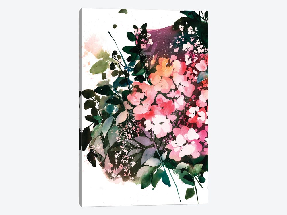 Floral Night by CreativeIngrid 1-piece Canvas Art Print