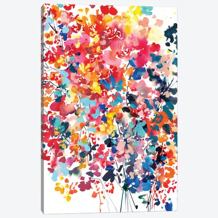 Floral Storm Canvas Print #CIG96} by CreativeIngrid Canvas Wall Art