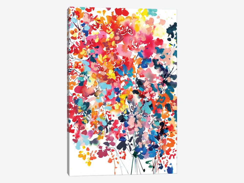 Floral Storm by CreativeIngrid 1-piece Canvas Artwork