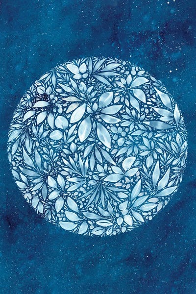 Full Snow Moon by CreativeIngrid art print