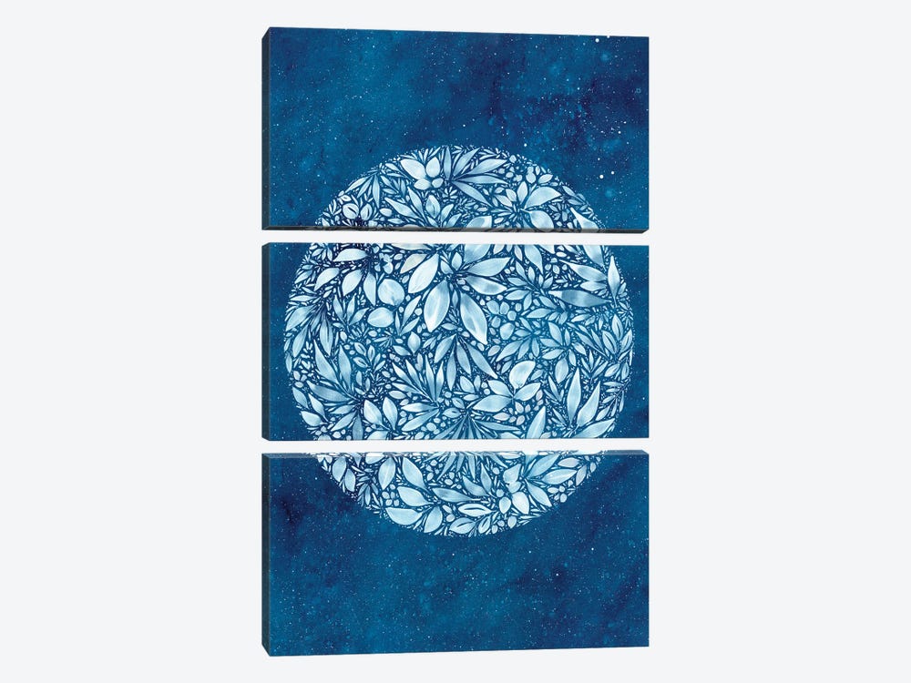 Full Snow Moon by CreativeIngrid 3-piece Canvas Print