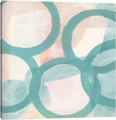Aqua Circles III Canvas Art Print