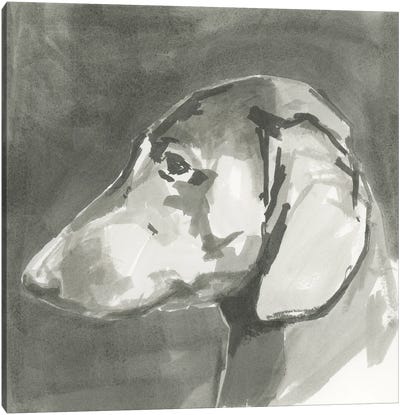 A Very Neutral Modern Dog II Canvas Art Print