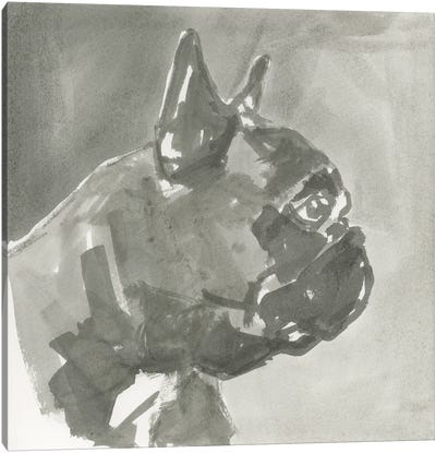 A Very Neutral Modern Dog III Canvas Art Print