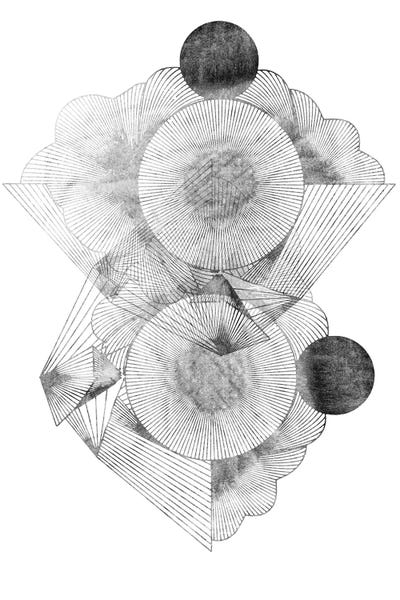 cartissi - Canvas Prints: Geometric Harmony In Monochrome Circles by cartissi
