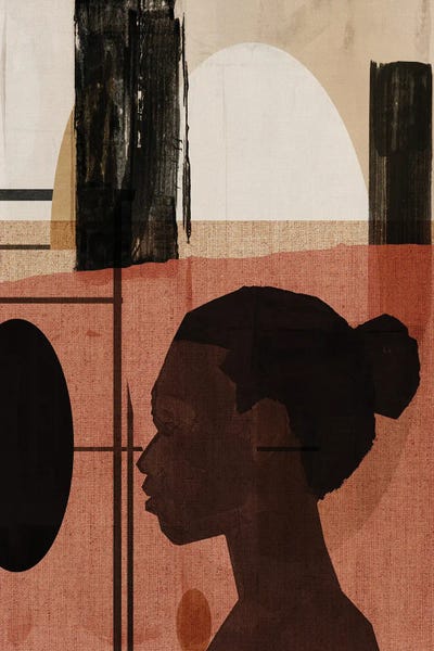 cartissi - Canvas Prints: Silhouette Against Geometric Backdrop by cartissi