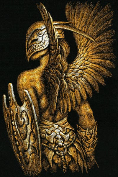 Ciruelo: Amazona VIII by Ciruelo