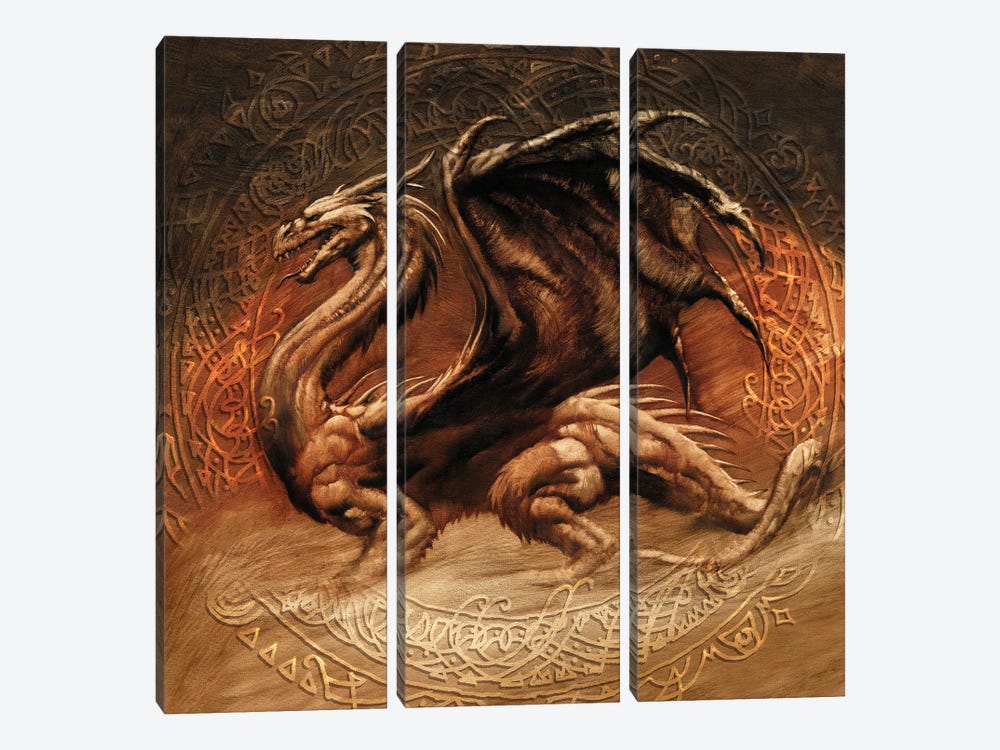 Dragon I by Ciruelo 3-piece Canvas Art Print