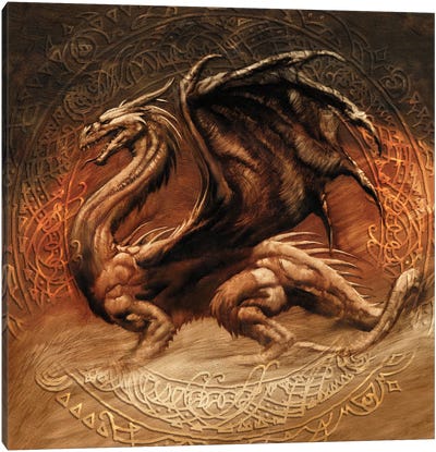 Dragon I Canvas Art Print - Ciruelo