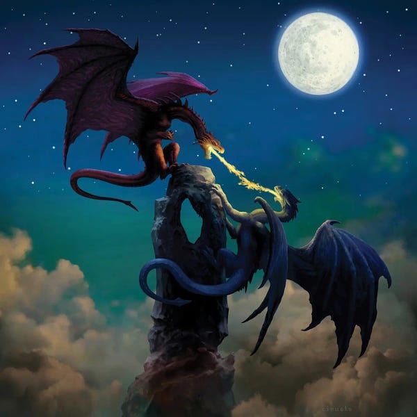 Ciruelo: Fire Swords by Ciruelo