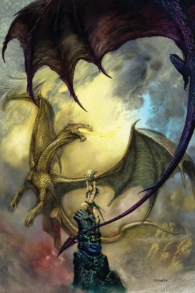 Candle Dragons by Ciruelo framed wall art