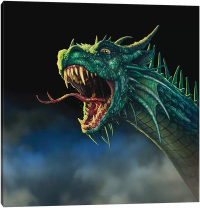 Draco Rex V Canvas Art Print - Dinosaur Art