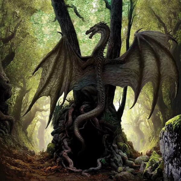 Ciruelo: Dragon Cave by Ciruelo