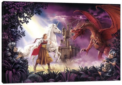 Ench King Canvas Art Print - Dragon Art