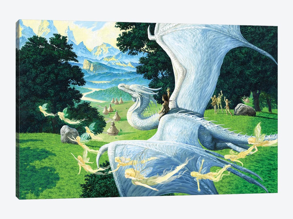 Fairy Flight by Ciruelo 1-piece Canvas Print