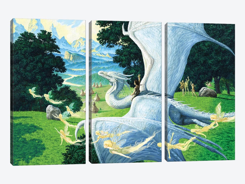 Fairy Flight by Ciruelo 3-piece Canvas Print