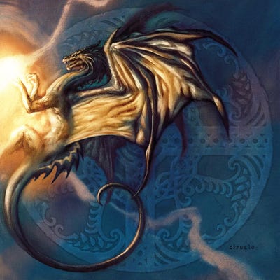 Fire Dragon by Ciruelo art print
