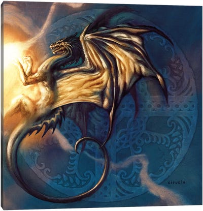 Fire Dragon Canvas Art Print - Dragon Art