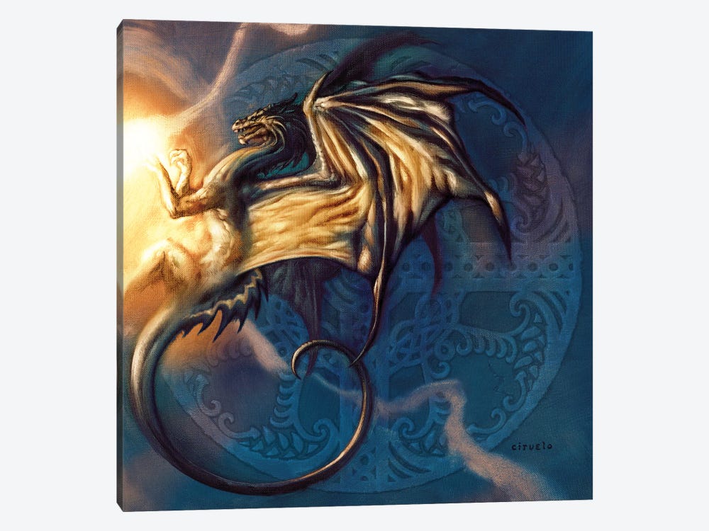 Fire Dragon by Ciruelo 1-piece Canvas Print