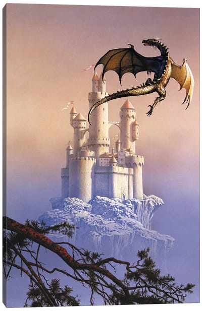 Flying Dragon Canvas Art Print - Dragon Art