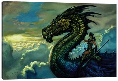 Amazon Dragon Canvas Art Print - Ciruelo