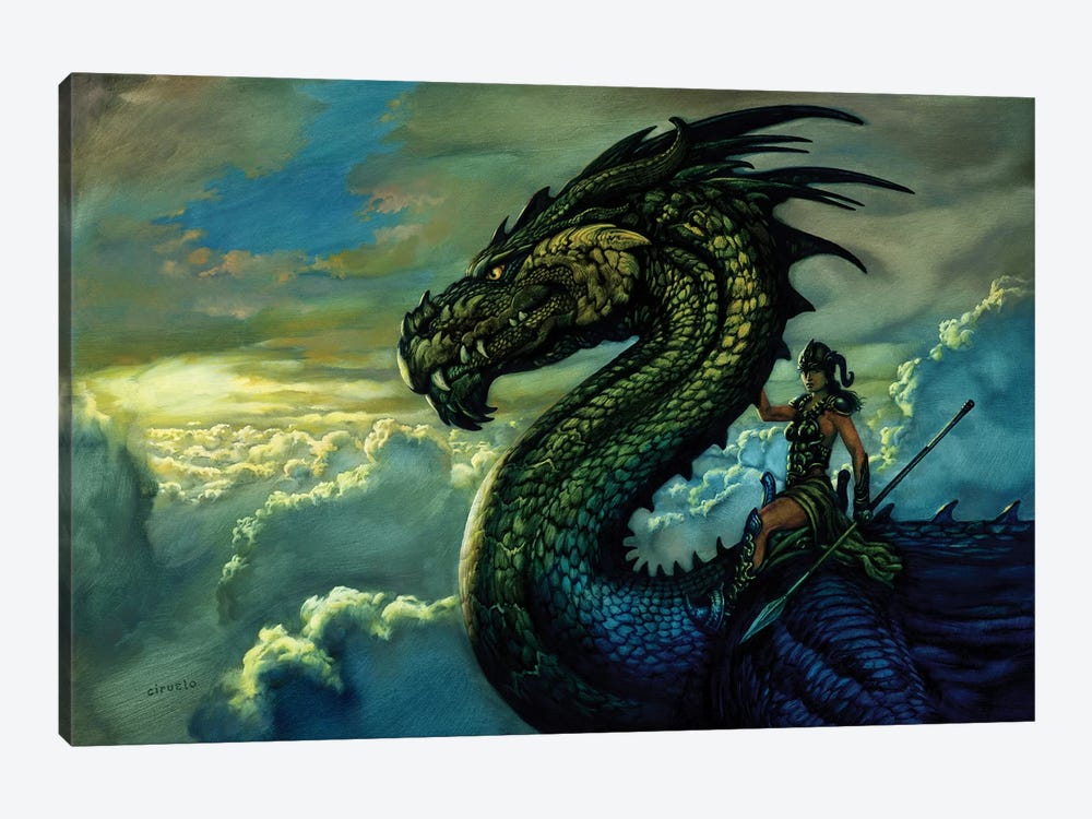 Amazon Dragon by Ciruelo 1-piece Canvas Art