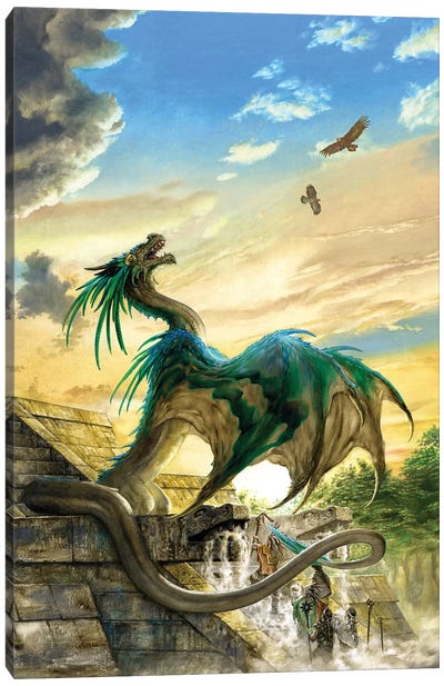 Quetzalcoatl Canvas Art Print - Ciruelo