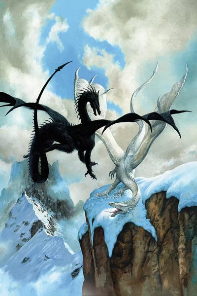 Battle Dragon by Ciruelo canvas print