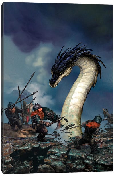 Serpent Dragon Canvas Art Print - Ciruelo