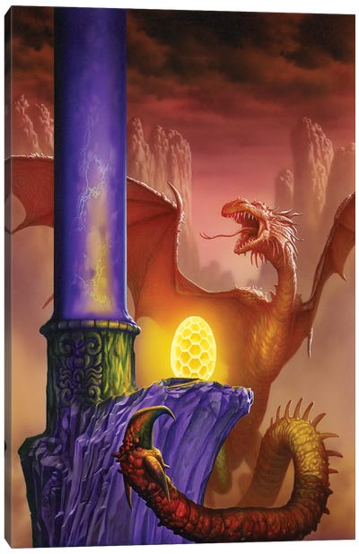 Wyvern Canvas Art Print - Dragon Art