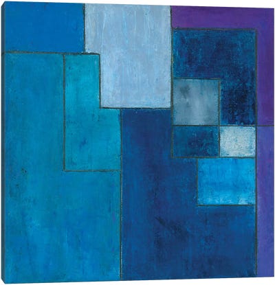 Ultra Blue Violet Canvas Art Print - Blue Abstract Art
