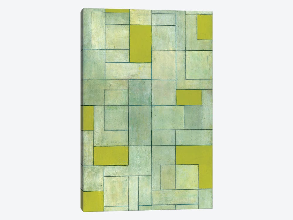 Grey Matters Green by Stephen Cimini 1-piece Canvas Art Print
