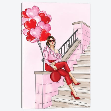 Pink And Red Ballon Canvas Print #CIO26} by Criss Rosu Canvas Print
