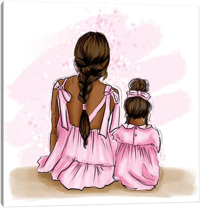 Mother And Daughter Time Canvas Art Print - Criss Rosu