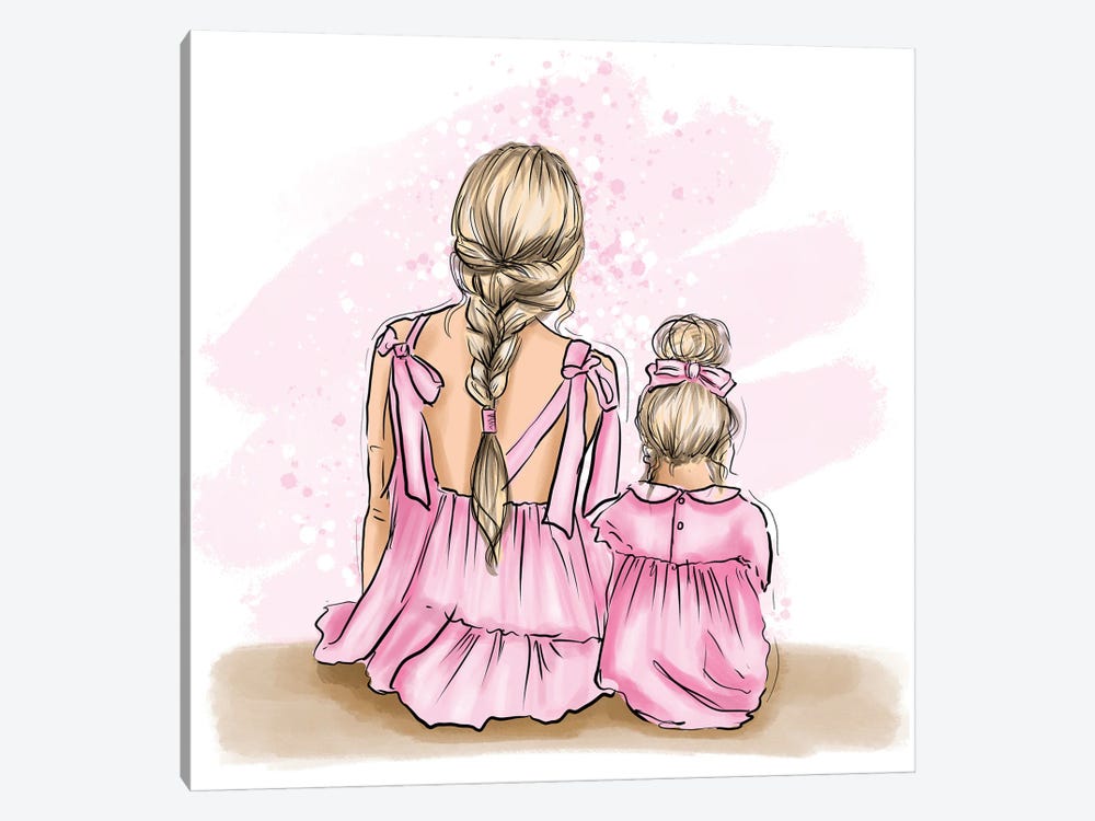 Mother And Daugther Love by Criss Rosu 1-piece Canvas Artwork