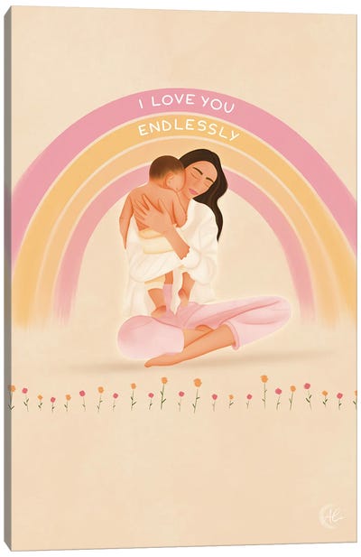 I Love You Endlessly Canvas Art Print - Rainbow Art