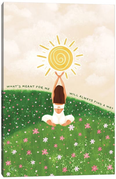 What Is Meant For Me Canvas Art Print - Self-Care Art
