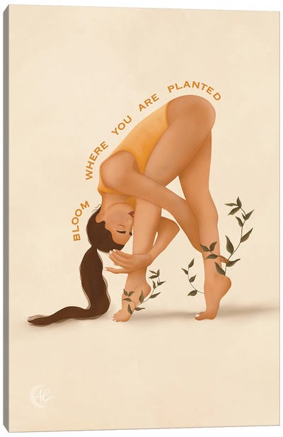 Bloom Where You Are Planted Canvas Art Print - Self-Care Art