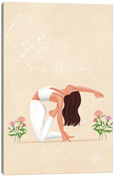 Sagittarius Canvas Art Print - Yoga Art