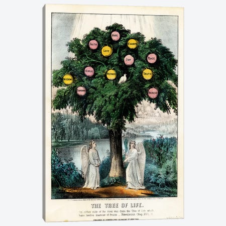 The Tree of Life, 1870 Canvas Print #CIV11} by Currier & Ives Canvas Artwork