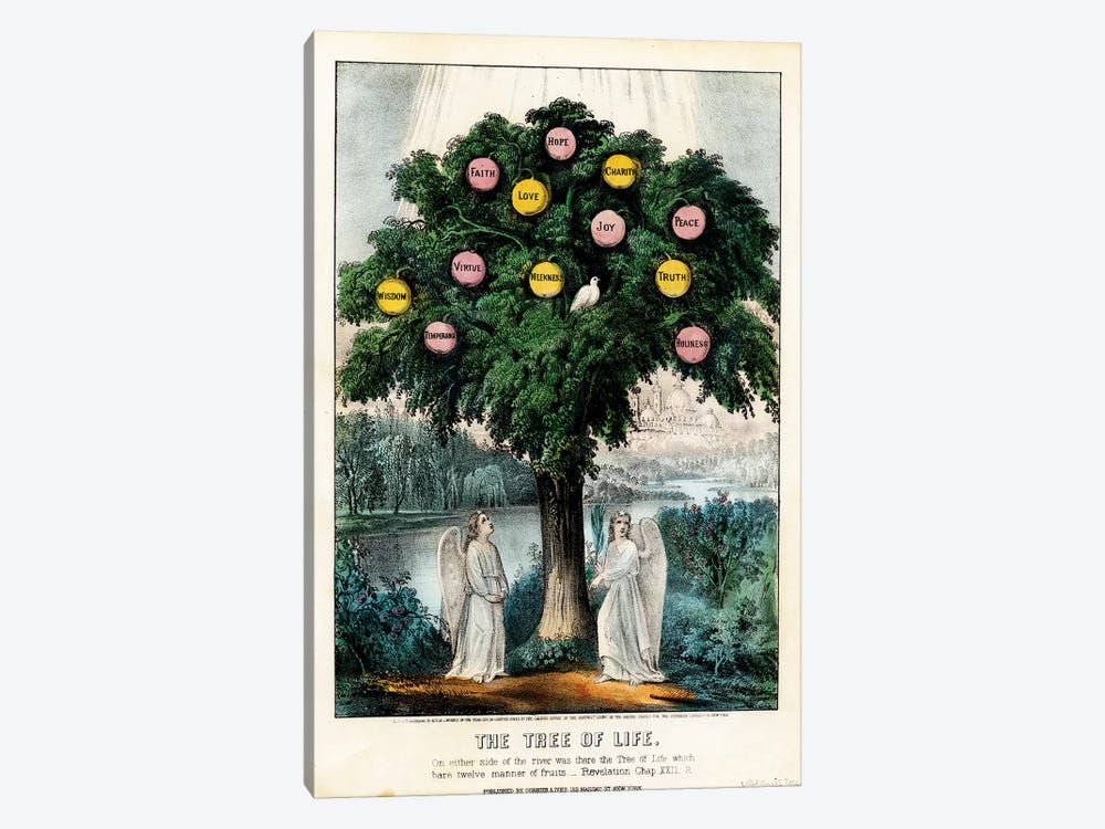 The Tree of Life, 1870 by Currier & Ives 1-piece Art Print