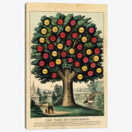 The Tree of Temperance, 1872 Canvas Print #CIV12} by Currier & Ives Canvas Wall Art