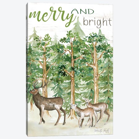 Merry & Bright Deer Canvas Print #CJA100} by Cindy Jacobs Canvas Art