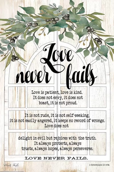 Bible Verses: Berry Swag Love Never Fails by Cindy Jacobs
