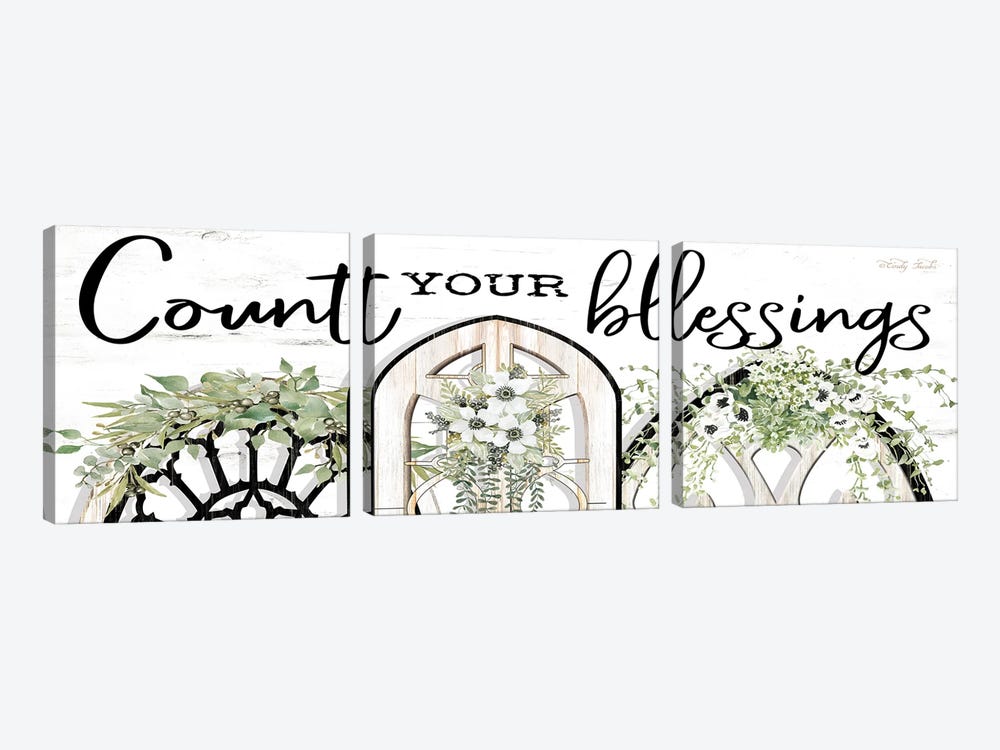 Count Your Blessings by Cindy Jacobs 3-piece Canvas Art